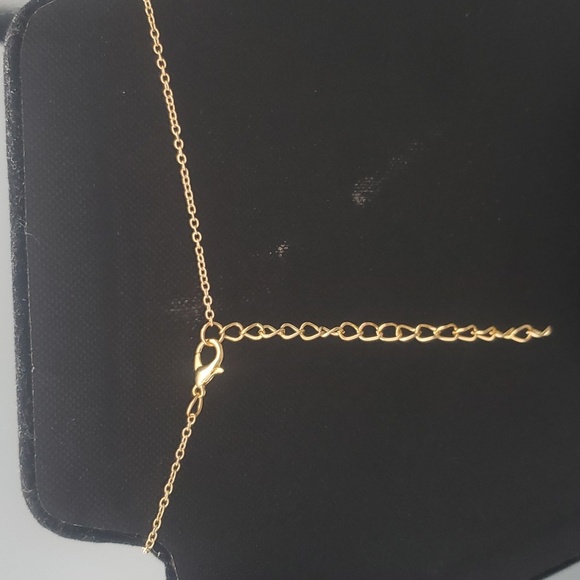 Triple Hearts Charm Adjustable Gold Plated Necklace - Picture 3 of 4